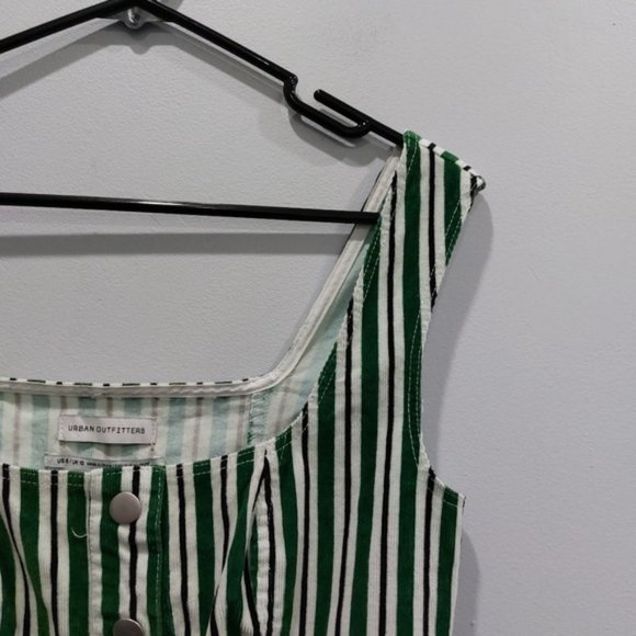 Urban Outfitters Green Pinstripe Retro Corduroy Dress Size 6 - Picture 3 of 7